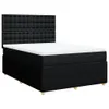 Boxspringbett mit Matratze Schwarz 140x190 cm Stoff Produktbild-Vorschau 1