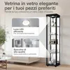 K-Möbel Vetrina in piedi in nero (176x37x33 cm) con 4 Anteprima dell’immagine prodotto 5