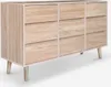 Cassettiera in legno per il soggiorno 9 cassetti Anteprima dell’immagine prodotto 6