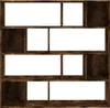 A wooden bookshelf with multiple compartments against a white background. Náhľad obrázku produktu