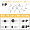200 LED-lichtnet, 3 x 2 meter, warmwit. Lichtketting met Productafbeelding-voorbeeld 10