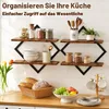 Wandregale, 2er-Set, Schweberegal Zweistöckig Wandregal, Produktbild-Vorschau 5