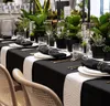 Nappe rectangulaire lisse et mate, noire, en polyester, Voir les images du produit 9