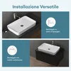 doporro Lavabo da Appoggio 60x40x9 cm in Solid Surface Anteprima dell’immagine prodotto 6