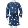 vidaXL Abito da bambino con maniche lunghe blu navy 128 Anteprima dell’immagine prodotto 8