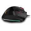 A black gaming mouse with RGB lighting is shown against a white background. Podgląd zdjęcia produktu