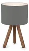 Opviq, Hochwertige Tischlampe aus 100% Holz, Dunkelgrau, 32 Produktbild-Vorschau 2
