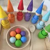 Ulanik Montessori Jouets en bois Poupées arc-en-ciel à Voir les images du produit 8