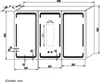 SONNI dreitüriger Spiegelschrank aus Metall, 900x600x140mm, Produktbild-Vorschau 7