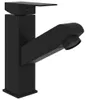 vidaXL Rubinetto per lavabo con doccetta estraibile nero Anteprima dell’immagine prodotto 3
