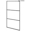 A black wireframe representation of a shower screen. Produktbild-Vorschau