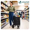 VOUNOT® 2 Räder Einkaufstrolley Klappbar mit 58L Produktbild-Vorschau 4