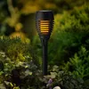 Solar Gartenfackeln LED 27cm Kunststoff Flammeneffekt 4 Stück Anteprima dell’immagine prodotto