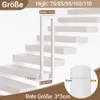 Ikodm 110 cm, schodiskové zábradlie v tvare U, biele, Náhľad obrázku produktu 2