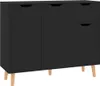 vidaXL Príborník čierny 90x30x72 cm Materiál dreva Náhľad obrázku produktu 2
