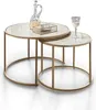Concept Santos Couchtisch 2er-Set Glas - Metallgestell Produktbild-Vorschau 1