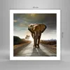 Poster - Poster ohne Rahmen - Elefant Straße Landschaft - Produktbild-Vorschau 4