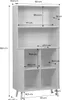 sweeek - Bücherregal, 2 Schiebetüren, 4 Ebenen, gerillter Produktbild-Vorschau 5
