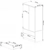BDW Armadio 2 ante 2 cassetti, specchio, ontano, 180x90x51 Anteprima dell’immagine prodotto 6