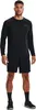 A man wearing a black long-sleeved shirt and black shorts, standing against a white background. Produktbild-Vorschau