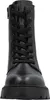 A front view of a black lace-up boot with a thick sole. Podgląd zdjęcia produktu