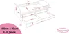 A diagram of a child's bed with dimensions and a pull-out drawer. Náhled obrázku produktu
