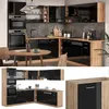 Eckküche Vicco R-Line Schwarz Hochglanz/Goldkraft Eiche 247 Produktbild-Vorschau 5