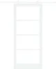 vidaXL Schiebetür Weiß 93 x 211 cm Massivholz Kiefer und Produktbild-Vorschau 3
