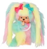 Monchhichi Mädchen mit 6 farbigen Zöpfen 20cm Produktbild-Vorschau 2