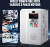 A collage of images showcasing industrial equipment and a VEVOR frequency converter. Anteprima dell’immagine prodotto