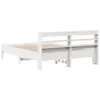 Massivholzbett ohne Matratze Weiß 140x200 cm Kiefernholz Produktbild-Vorschau 6