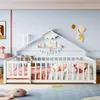 Merax Lit d'enfant 140x190 cm, Lit plat avec barre de Voir les images du produit 6