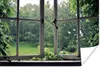 MuchoWow® Poster Überwuchertes altes Fenster 180x120 cm - Produktbild-Vorschau 1