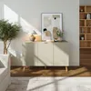 Sideboard 'Nand' mit 3 Türen 120 x 40 x 76 cm Sandfarben Produktbild-Vorschau 4