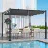 COSTWAY Pergola mit Schiebedach, 3,1x3,1m Pavillon Produktbild-Vorschau 2