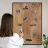 Magnettafel 100x70 cm mit schwarzem Rahmen - Magnetische Produktbild-Vorschau 2