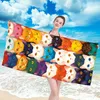 FEBE Strandtuch XXL 100x180 cm Bunte Katzen Badetuch Groß Produktbild-Vorschau 3