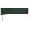 The Living Store Kopfteil mit Ohren Dunkelgrün 183x16x78/88 Produktbild-Vorschau 3