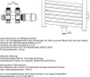 Technical drawing and specifications for a radiator valve. Produktbild-Vorschau