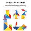 Holz Tangram Lernspiel für Kinder – Buntes Puzzle in Produktbild-Vorschau 2