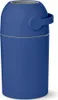 A blue diaper bin with a gray interior and a blue handle. Produktbild-Vorschau