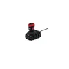 A black and red battery charger with a battery inserted, shown on a white background. Produktbild-Vorschau
