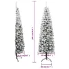 vidaXL Künstlicher Halb-Weihnachtsbaum mit Schnee Schlank Produktbild-Vorschau 26