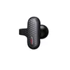 A close-up studio shot of a single black wireless earbud against a white background. Voir les images du produit