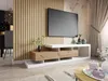 Designový TV stolek BALINA - bílý / dub wotan Náhled obrázku produktu 1