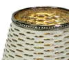 Windlicht Glas weiß-Silber gemustert Ø8 cm H8,2 cm,von Produktbild-Vorschau 2