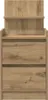 A front view of a wooden nightstand with two drawers and two shelves. Náhled obrázku produktu