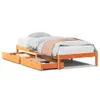 Massivholzbett ohne Matratze Wachsbraun 90x190 cm Produktbild-Vorschau 2