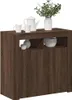 vidaXL Kredens z oświetleniem LED brązowy dąb 80x35x75 cm Podgląd zdjęcia produktu 4