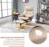 HOMCOM Relaxsessel mit Hocker, Drehbarer Fernsehsessel, TV Produktbild-Vorschau 5